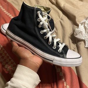 Converse all star hi size 10 black and white